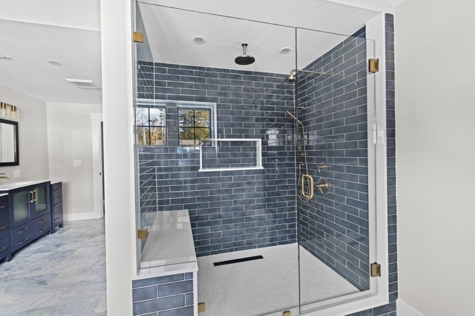 Master Bath — Blue Tile