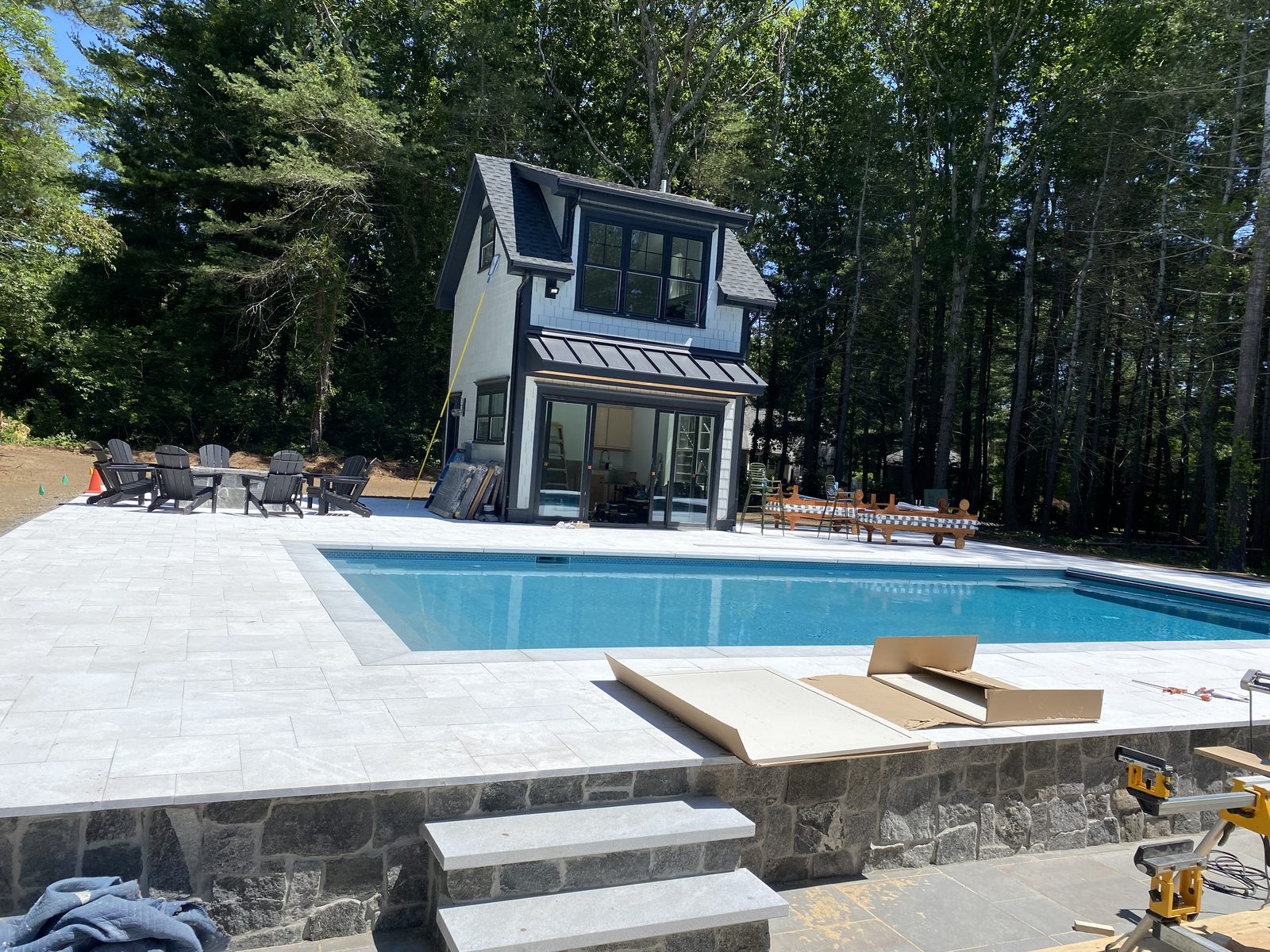 Pool House Construction — Summer