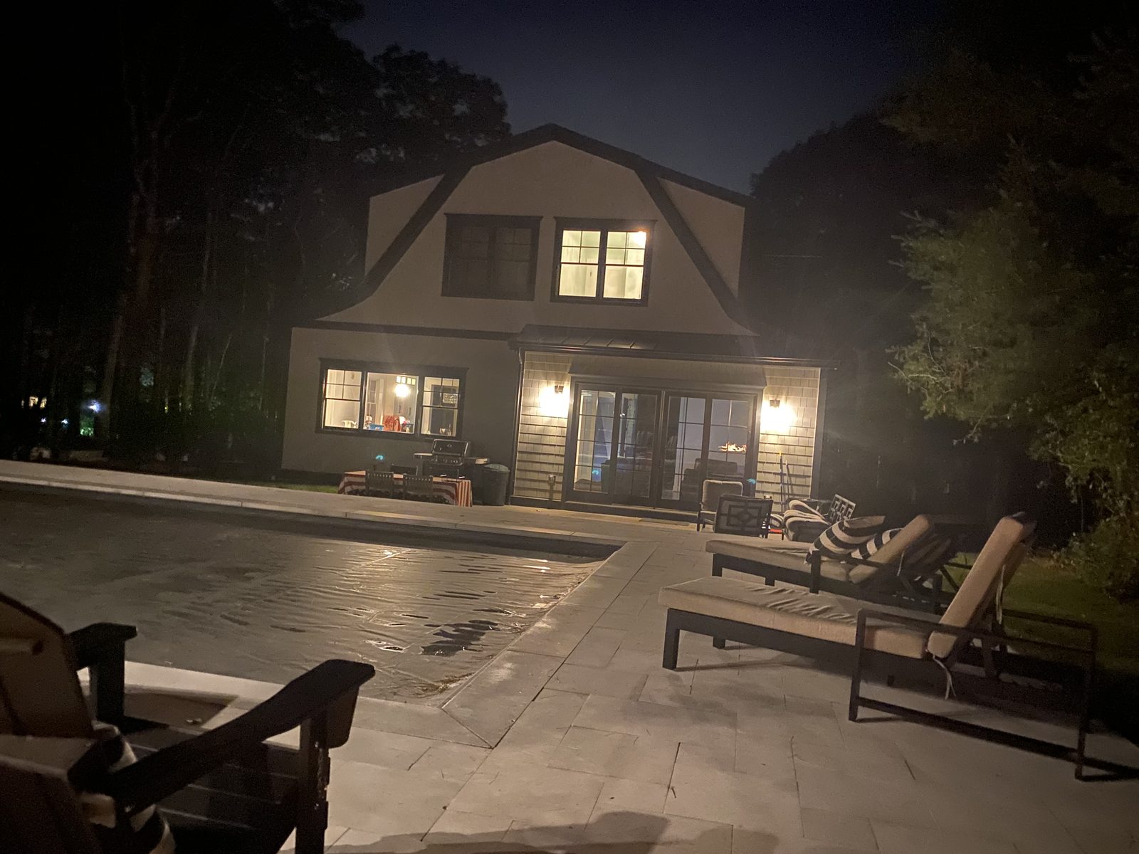 Pool House — Night View